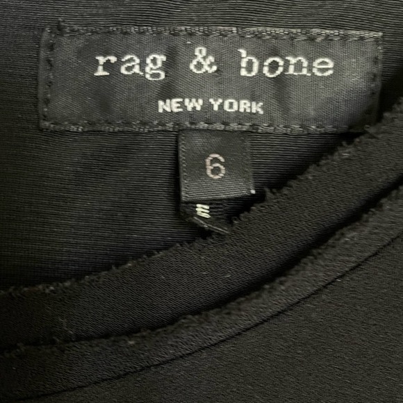 Rag & Bone Raj Black Crepe Sheath with Prominent Copper Stitching size 6 - Picture 5 of 10